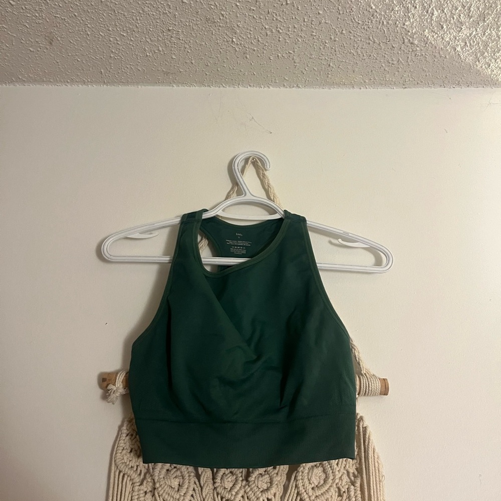 Knix Good to Go High Neck Seamless Bra in Peppermint